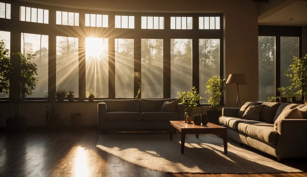 Using Reflective Surfaces to Enhance Light in Living Rooms With Big Windows